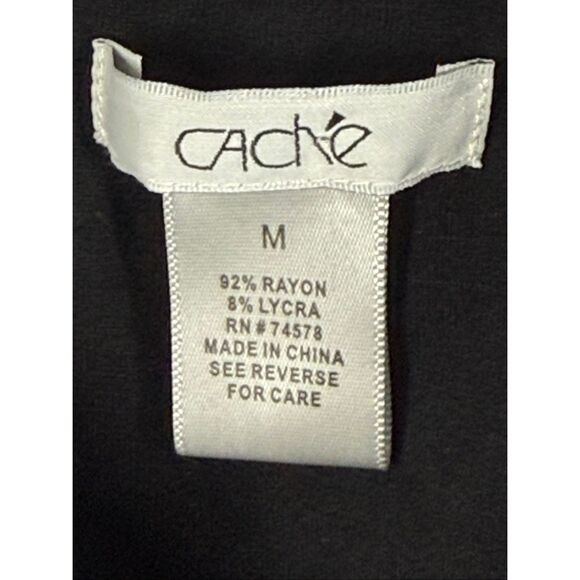 001 Cache black padded shelf bra tank top size medium - Picture 3 of 7